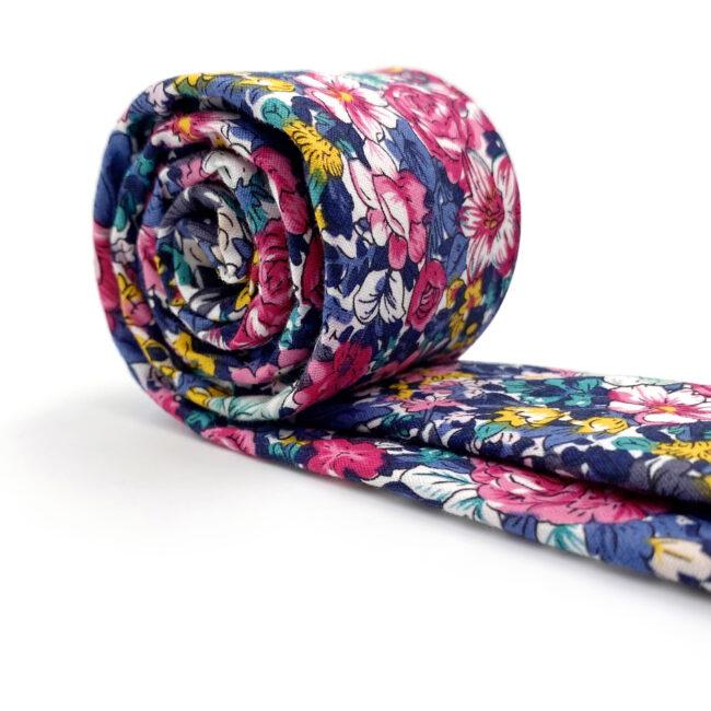 Shlax & Wing Men’s Skinny Necktie Multicolor Floral Fashion Cotton 6cm Gift Wedding Party Casual Gravatas