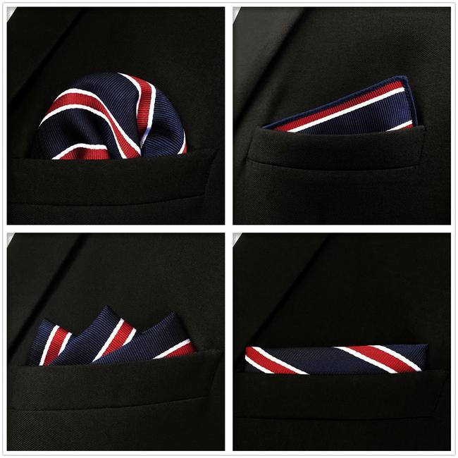 Shlax & Wing Mens Pocket Square Set 5 Pieces Assorted Classic Handkerchiefs 2-48