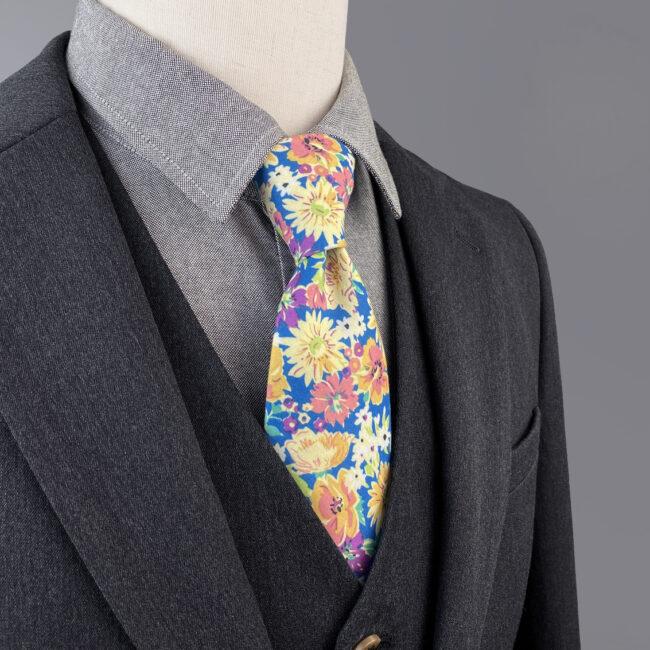 Shlax & Wing Multicolor Floral Fashion Men’s Skinny Necktie Cotton 6cm Gift Wedding Party Casual Gravatas