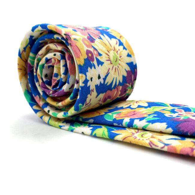 Shlax & Wing Multicolor Floral Fashion Men’s Skinny Necktie Cotton 6cm Gift Wedding Party Casual Gravatas