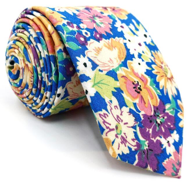 shlax & wing Multicolor Floral Fashion Men’s Skinny Necktie Cotton 6cm Gift Wedding Party Casual Gravatas
