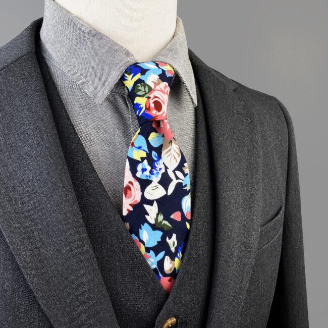 Shlax & Wing Multicolor Floral Men’s Skinny Necktie Fashion Cotton 6cm Gift Wedding Party Casual Gravatas