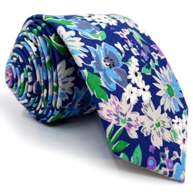 shlax & wing Multicolor Floral Men’s Skinny Necktie Fashion Cotton 6cm Gift Wedding Party Classic