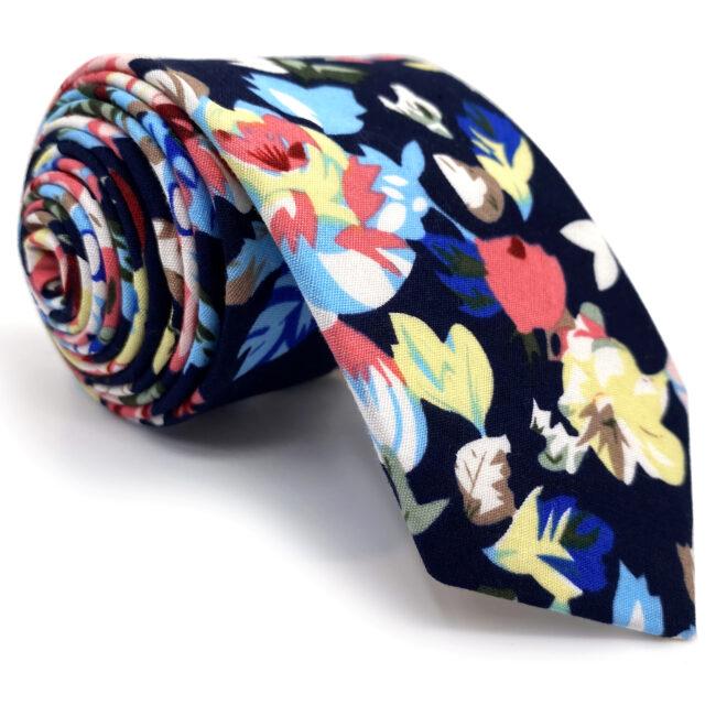 shlax & wing Multicolor Floral Men’s Skinny Necktie Fashion Cotton 6cm Gift Wedding Party Casual Gravatas