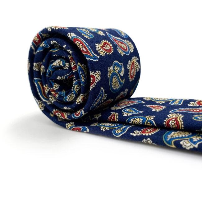 Shlax & Wing Multicolor Men’s Skinny Necktie Cotton 6cm Blue Paisley Gift Wedding Party Casual Gravatas
