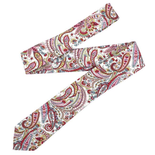Shlax & Wing Multicolor Men’s Skinny Necktie Cotton 6cm White Paisley Gift Wedding Party Casual Gravatas