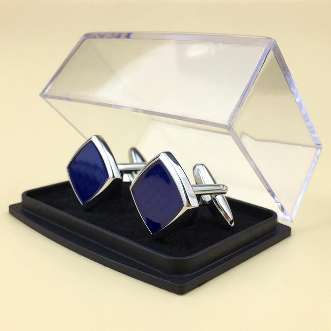 Shlax & Wing Navy Enamel Cufflinks For Men Cuff Links New Classic 69