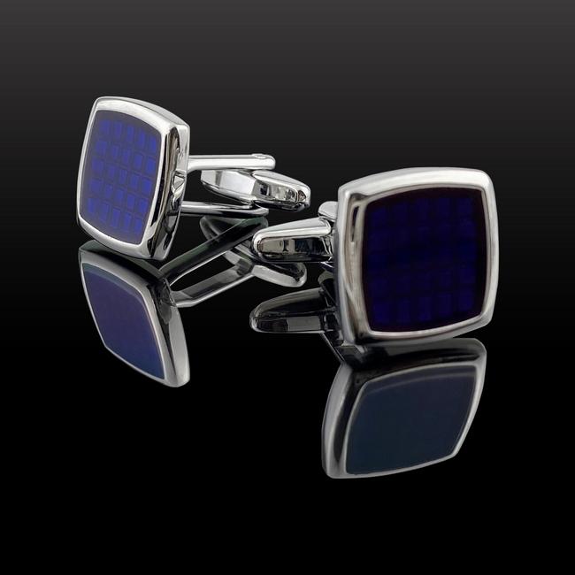 Shlax & Wing Navy Enamel Cufflinks For Men Cuff Links New Classic 69