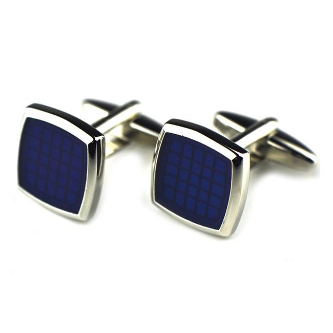 shlax & wing Navy Enamel Cufflinks for Men Cuff Links New Classic 69