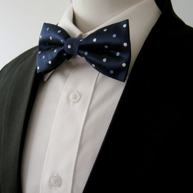 shlax & wing Navy Light Blue White Dots Mens Bow Tie Pre-tied Dress Wedding Blend Ajustable SilkBlend Wedding shlax & wing Navy Light Blue White Dots Mens Bow Tie Pre-tied Dress Wedding Blend Ajustable SilkBlend Wedding