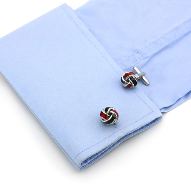 Shlax & Wing Pair Of Mens Cufflinks Red Stainless Steel Floral Elegant Style Mens Studs Elegant Style 88