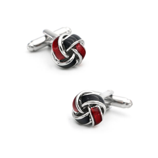 Shlax & Wing Pair Of Mens Cufflinks Red Stainless Steel Floral Elegant Style Mens Studs Elegant Style 88