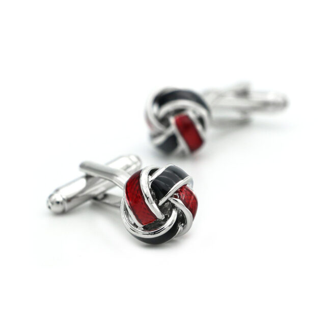 Shlax & Wing Pair Of Mens Cufflinks Red Stainless Steel Floral Elegant Style Mens Studs Elegant Style 88