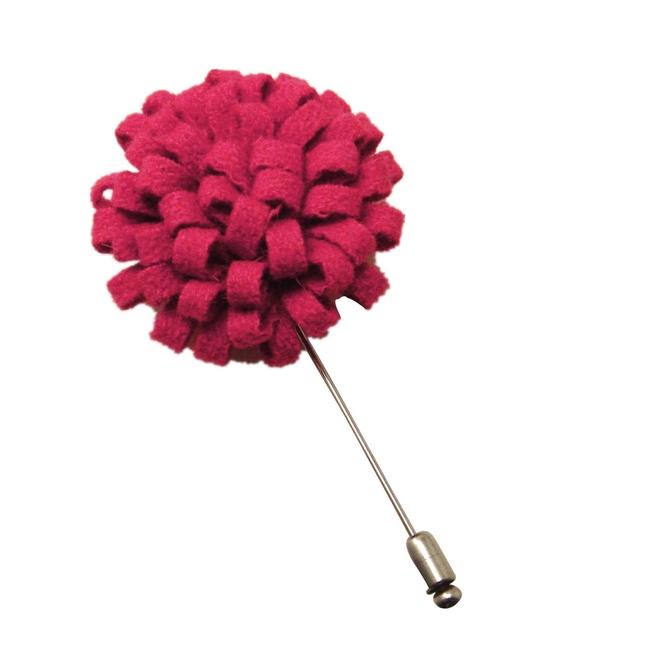 Shlax & Wing Pink Wool Felt Lapel Flowers Boutonniere Stick Pin Men’s Accessories Handmade Necktie