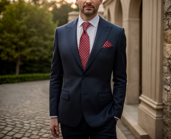 Shlax & Wing S15 Dots Dotty Maroon Red White Mens Neckties Ties 100% Pure Silk Jacquard Woven