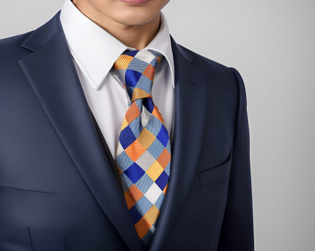 Shlax & Wing S17 Checked Multicolor Mens Ties Neckties 100% Silk Jacquard Woven Gift For Men