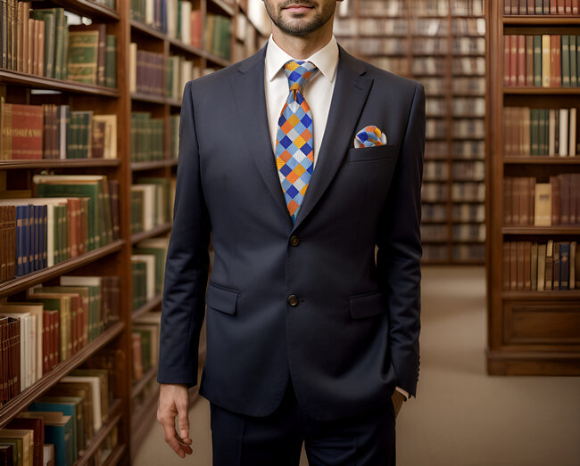 Shlax & Wing S17 Checked Multicolor Mens Ties Neckties 100% Silk Jacquard Woven Gift For Men