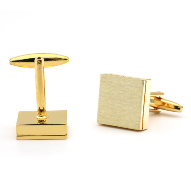 Shlax & Wing Square Elegant Style Cuff Link For Men Cufflinks Wedding Gold Shiny 87