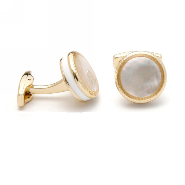 Shlax & Wing Stainless Steel Mens Cufflinks Mother Of Pearl Personalized French Shirt Pair Of Cuffs 97