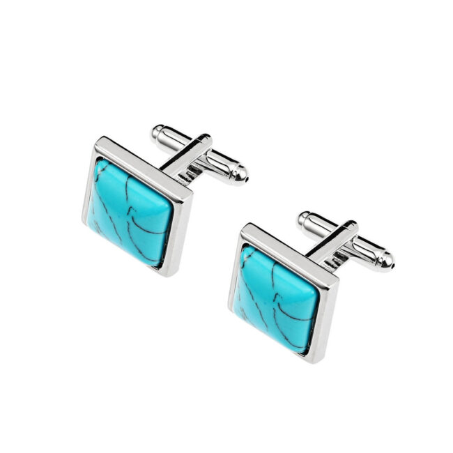 shlax & wing Turquoise Men鈥檚 Cufflinks Cuff Links for Tuxedo 82