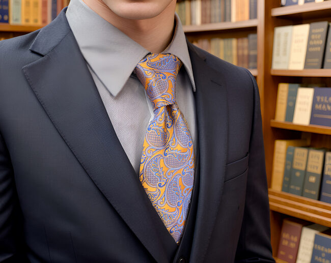 Shlax & Wing U26 Paisley Wedding Gold Blue Mens Necktie Ties 100% Silk Jacquard Woven