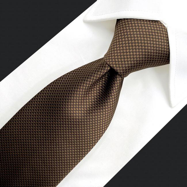 Shlax & Wing U27 Dark Chocolate Houndstooth Mens Ties Silk Wedding Fashion Classic Brand New Dress Cufflinks Set