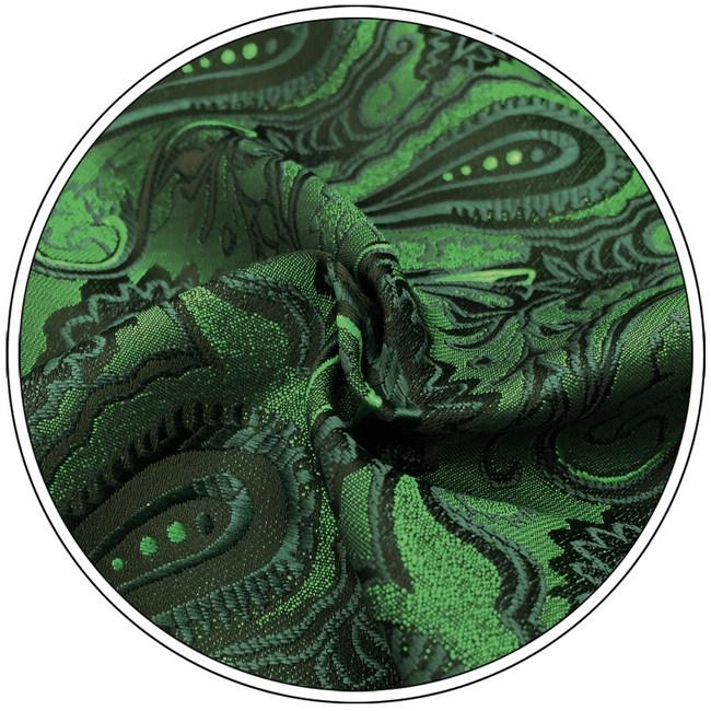 Shlax & Wing U30 Paisley Dark Green Mens Bow Tie Hanky Cufflinks Set Jacquard Woven