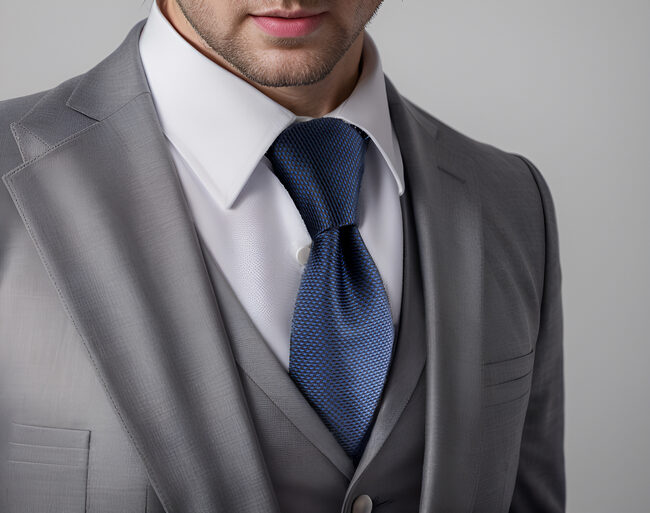 Shlax & Wing Y25 Navy Solid Handmade Jacquard Woven Classic Men Necktie Tie Bow Tie Pocket Square Cufflinks Set