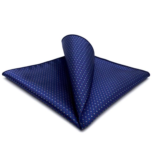 shlax & wing YH6 Royal Blue Dots Fashion Classic Handkerchief Silk Dress Hanky Mens Pocket Square