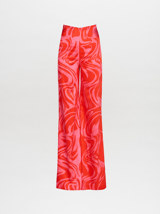 silvia tcherassi Andie Pant Pink Red Marble