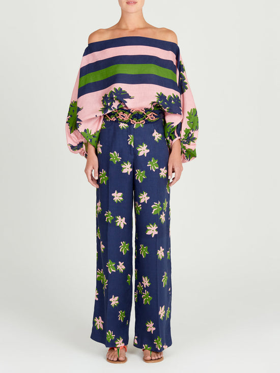 Silvia Tcherassi Bellagio Blouse Navy Pink