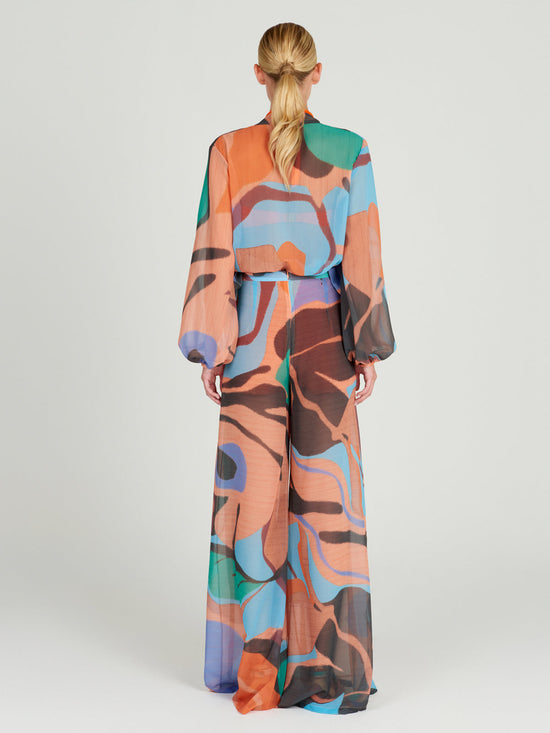 Silvia Tcherassi Honey Blouse Pastel Multi Swirls