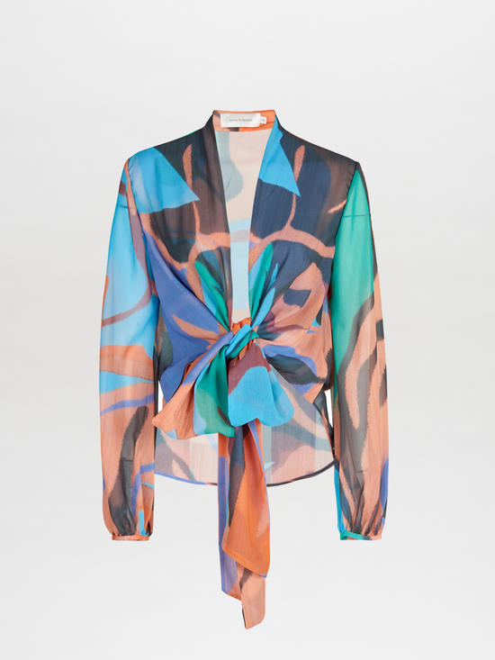 silvia tcherassi Honey Blouse Pastel Multi Swirls