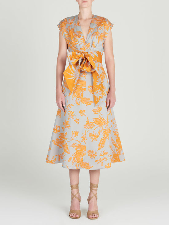 Silvia Tcherassi Toledo Dress Apricot Silver