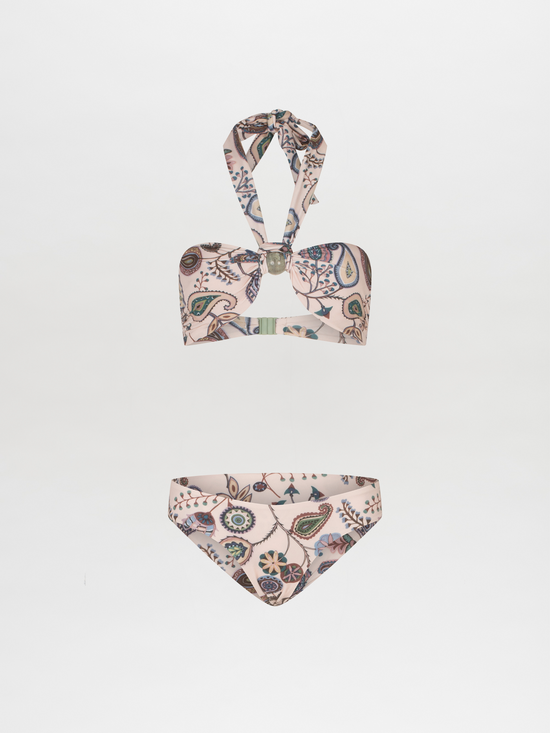 silvia tcherassi Top Valderice + Fermina Bikini Blue Green Paisley