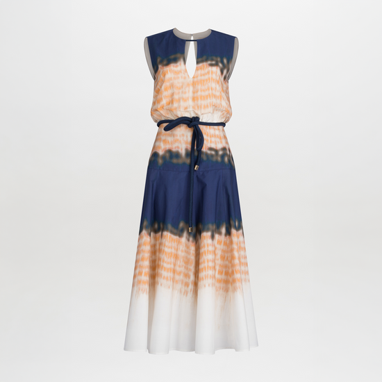 silvia tcherassi Vestido Bora Mediterranean Coral Blue