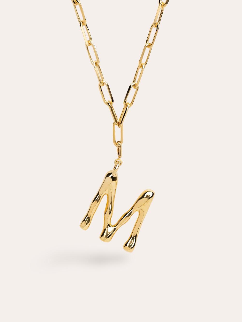 singularu Collar Personalizado Chic Letter XL Acero Baño Oro