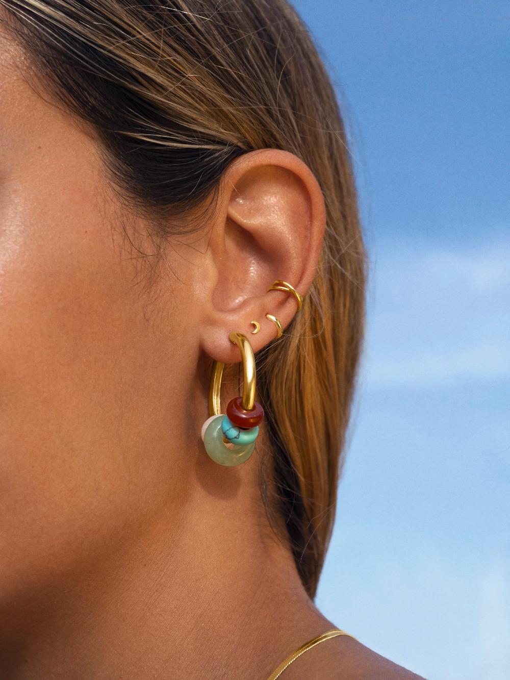 Singularu Pendientes Aro Carmen True Colors Baño Oro