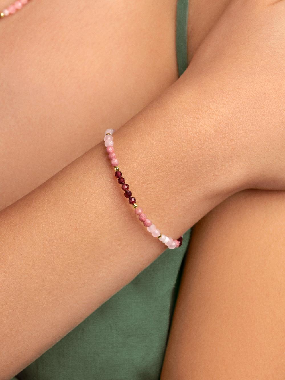 Singularu Pulsera Altea Dots Syra Rose Acero Baño Oro