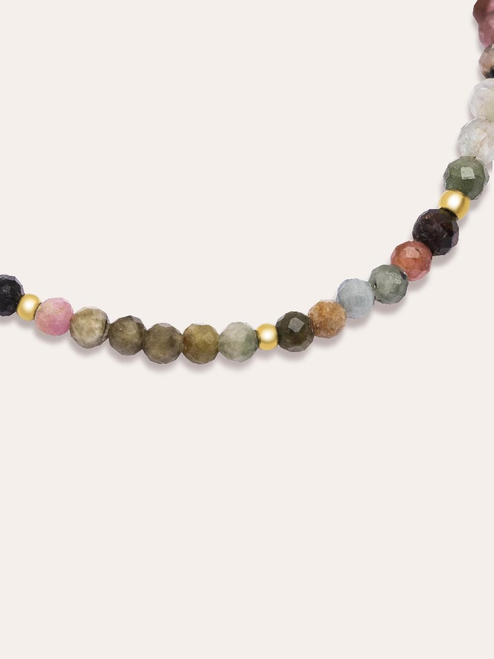 Singularu Pulsera Altea Dots Tourmaline Syra Acero Baño Oro