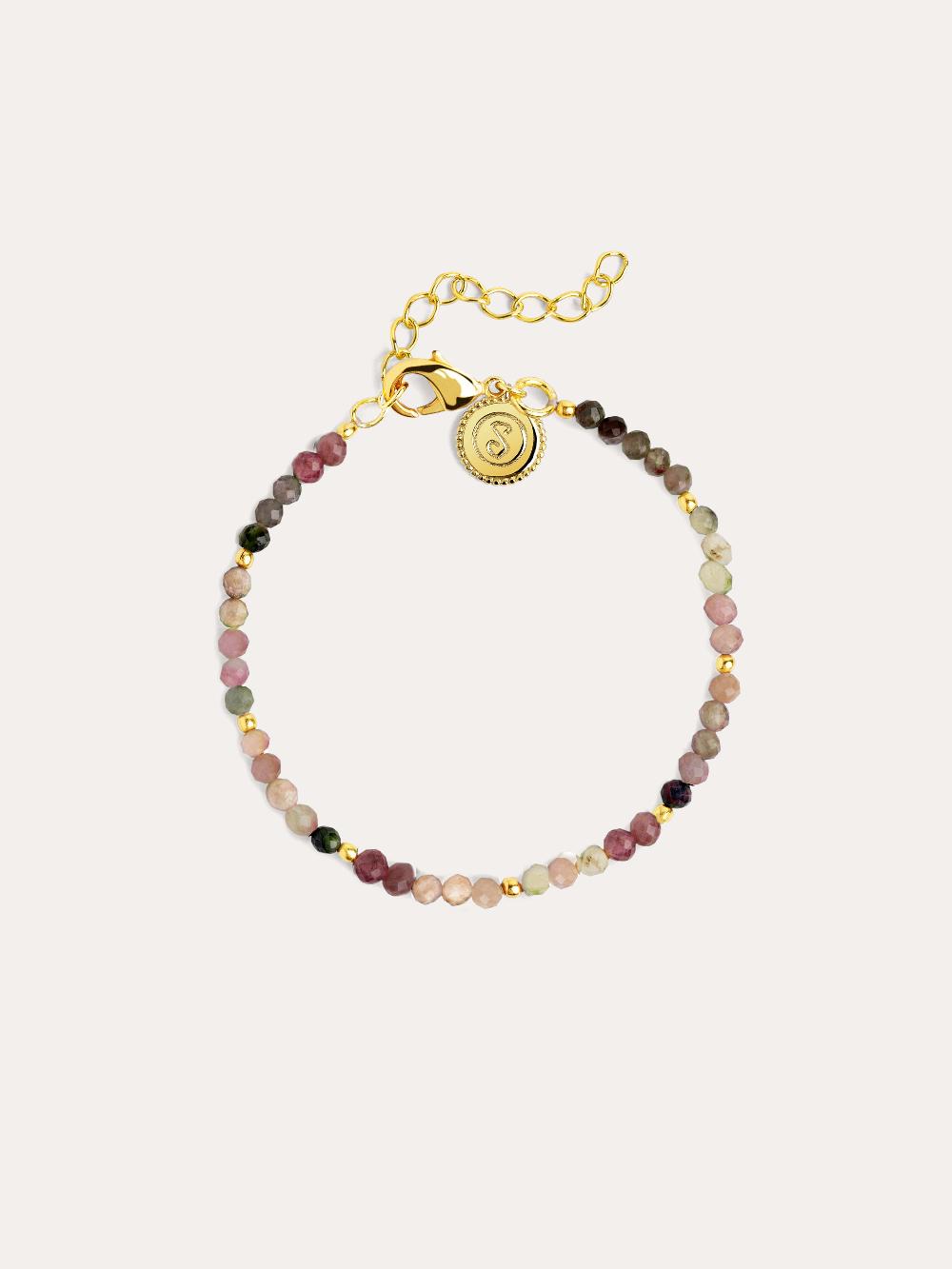 singularu Pulsera Altea Dots Tourmaline Syra Acero Baño Oro