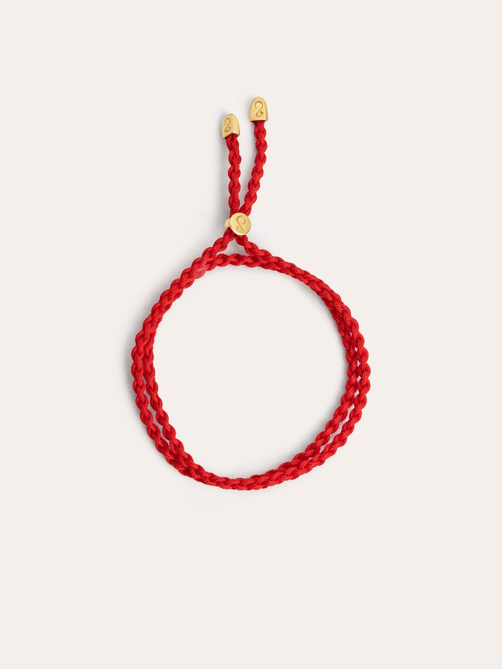 Singularu Pulsera Personalizada Red Letters Plata Baño Oro