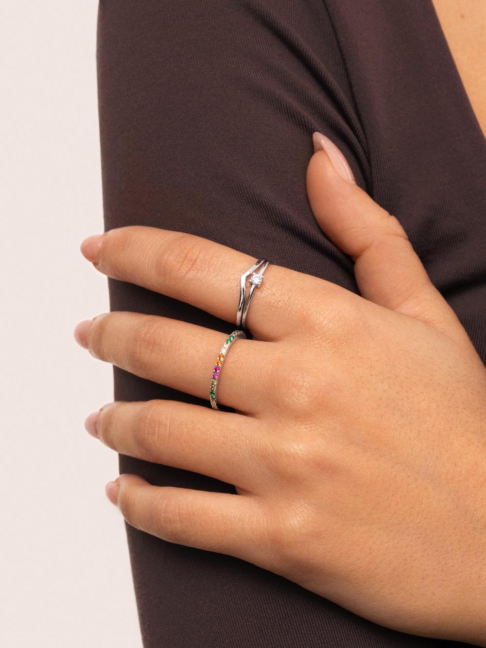 Singularu Anillo Cleo Colors Plata