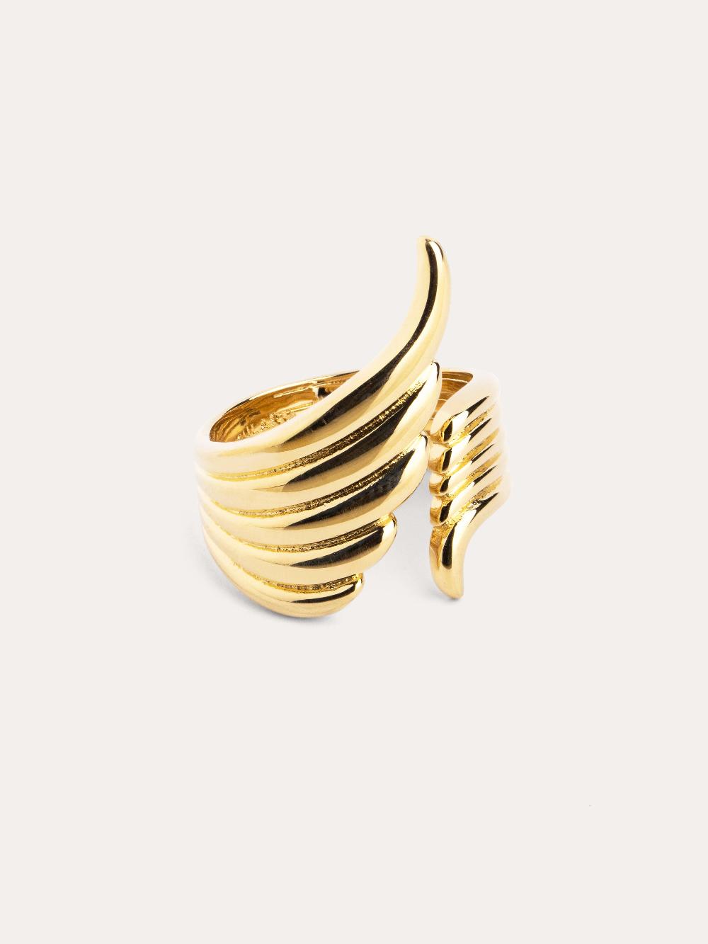 singularu Anillo Dove Baño Oro