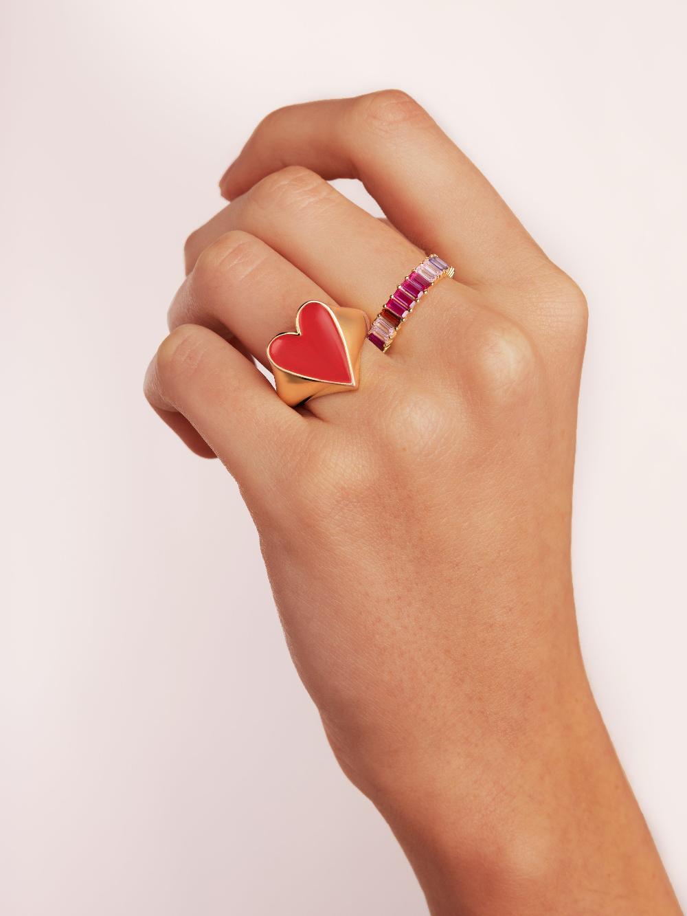 Singularu Anillo Sia Berries Plata Baño Oro