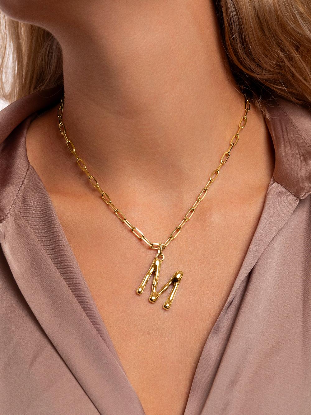 Singularu Charm Letter XL Baño Oro