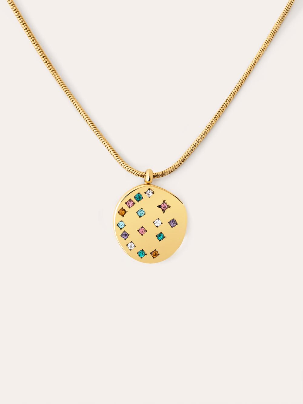 singularu Collar Bling Rainbow Acero Baño Oro