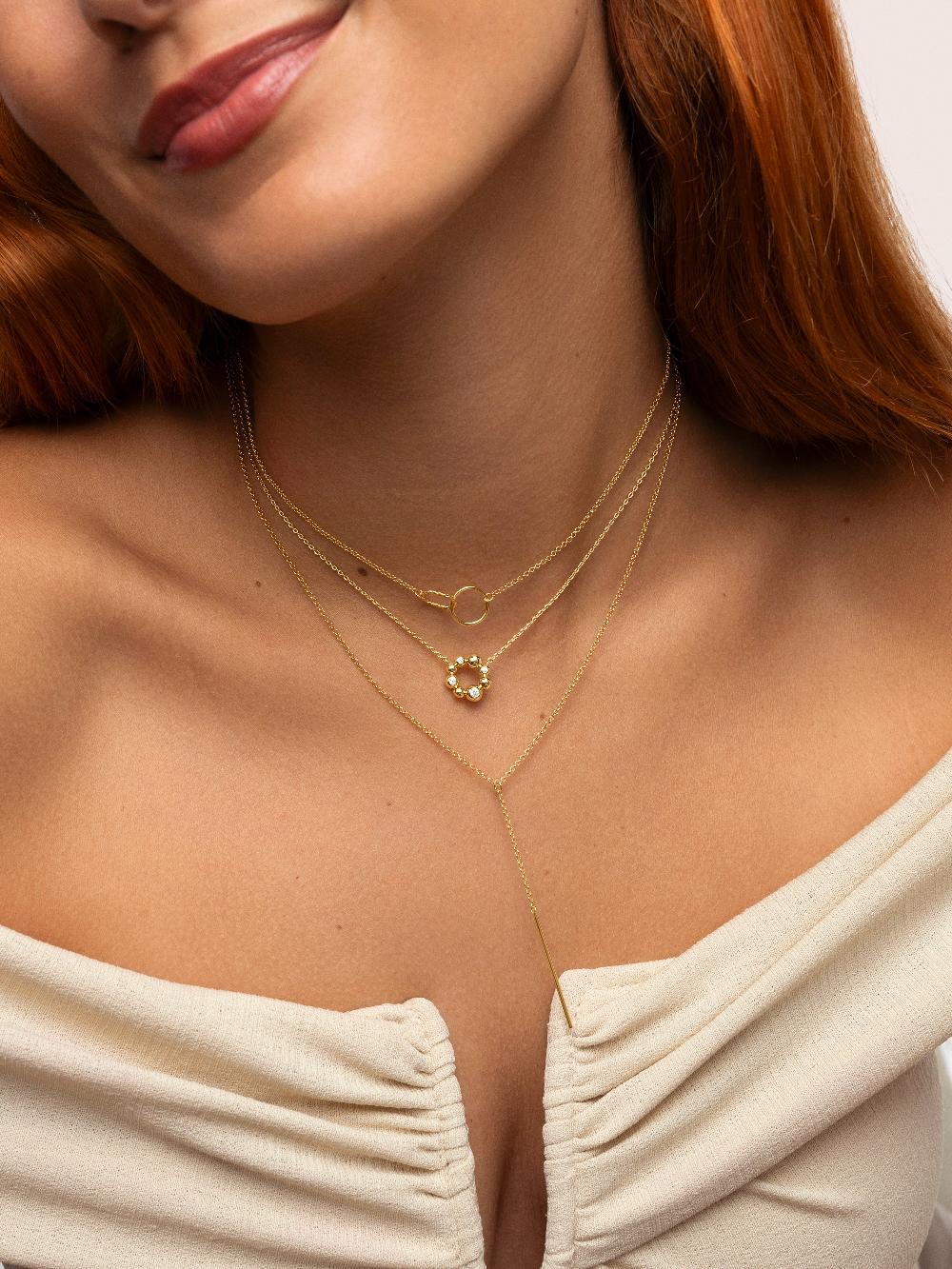 Singularu Collar Circles Twist Baño Oro