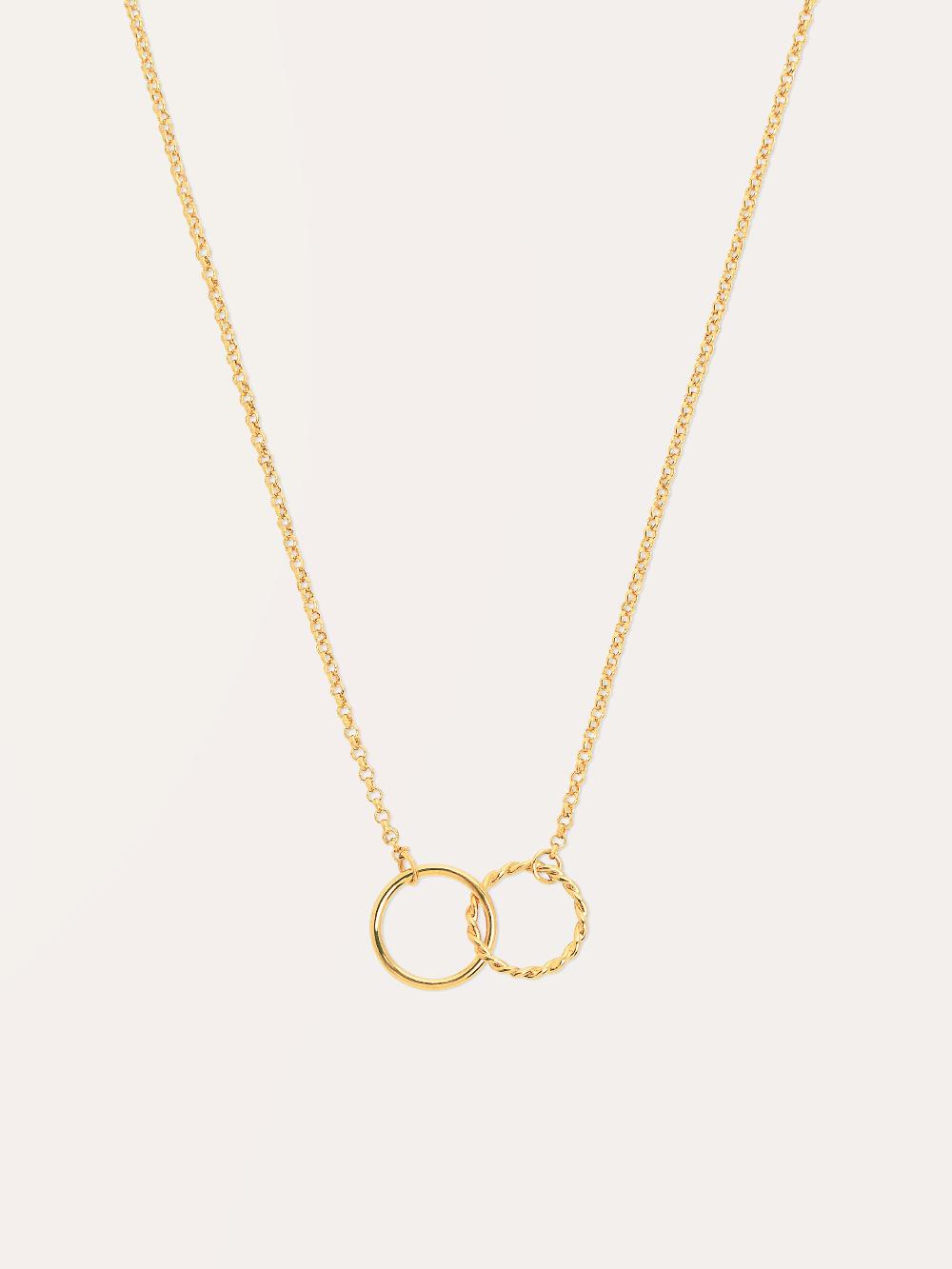 singularu Collar Circles Twist Baño Oro