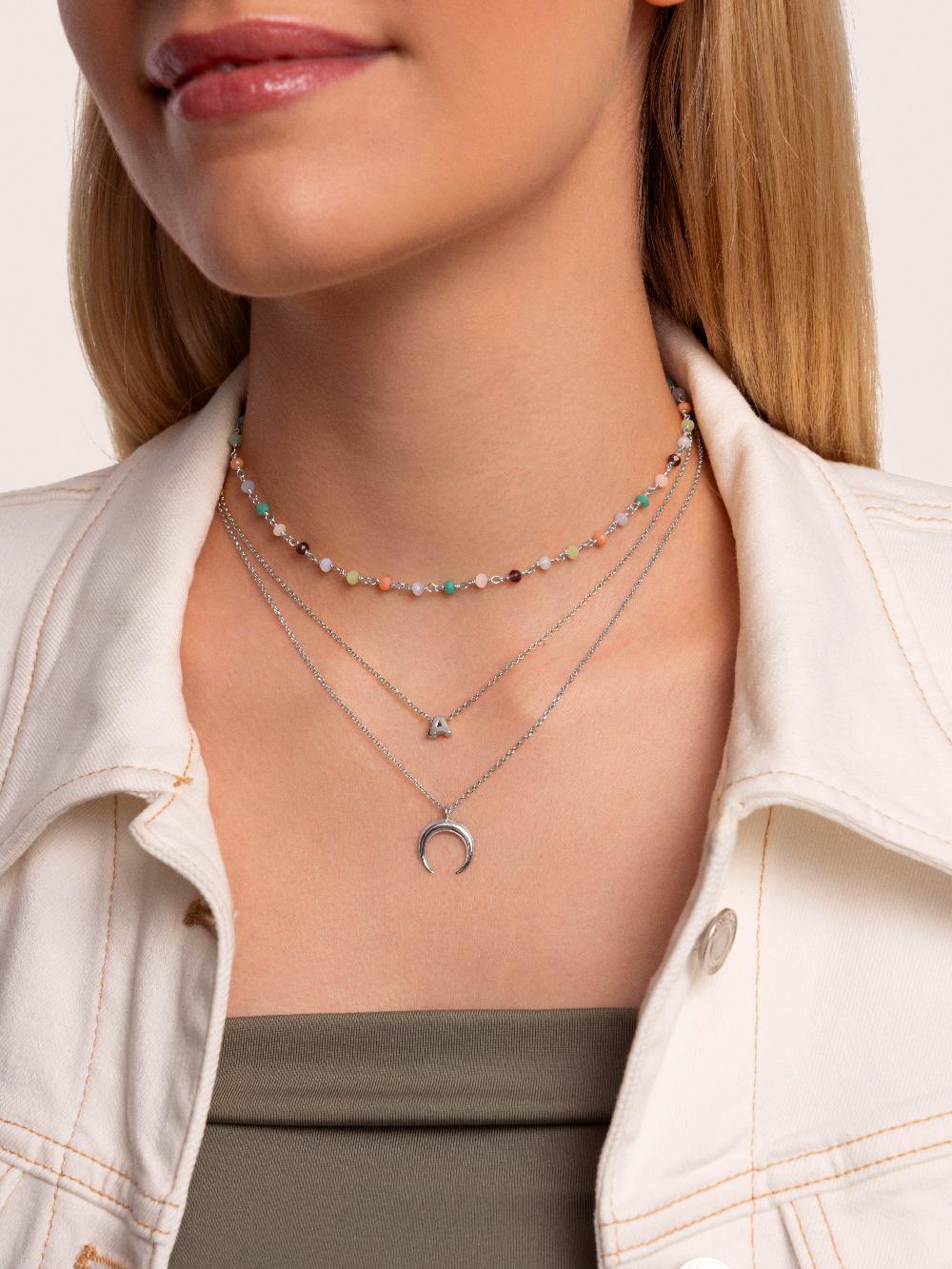 Singularu Collar Crystals Colors Plata